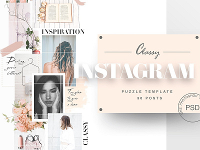 Instagram Puzzle Template blog blogger feminine girlboss instagram instagram grid instagram puzzle instagram puzzle template instagram stories minimal photography professional puzzle puzzle template social media social media templates template templates travel watercolor