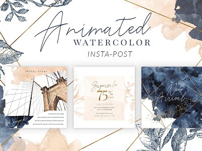 ANIMATED Instagram Watercolor POST animated animated instagram animated instagram posts animated instagram watercolor animated posts blogger branding feminine instagram instagram posts instagram stories instagram watercolor posts social media social media templates stories template templates watercolor watercolor instgram posts watercolor post