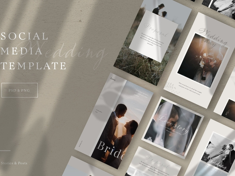 wedding instagram template by social media templates dribbble blogger wedding templates