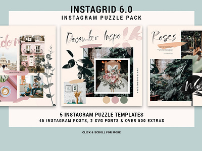 InstaGrid 6 - Instagram Puzzle Pack blogger clean elegant fashion feminine instagram instagram banner instagram posts instagram puzzle instagram puzzle pack instagram stories instagram templates puzzle puzzle template social media social media pack social media templates stories template templates