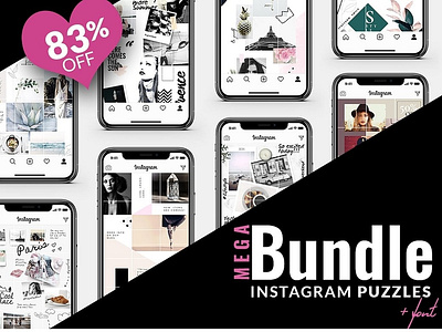 83% OFF | BUNDLE -Instagram Puzzles blogger branding clean elegant instagram instagram bundle instagram posts instagram puzzle instagram puzzle template instagram puzzles instagram puzzles template instagram stories instagram template instagram templates social media social media pack social media templates stories template templates