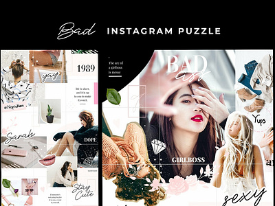 Bad - Instagram Puzzle bad bad template blogger branding clean instagram instagram grid instagram post instagram puzzle instagram stories instagram template instagram template puzzle marketing puzzle puzzle instagram puzzle template social media social media templates template templates