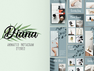 Diana Animated Instagram Stories animated animated instagram animated instagram stories animated instagram template animation blogger branding clean elegant feminine instagram instagram stories instagram story social media social media pack social media templates stories template templates