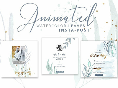 ANIMATED Instagram Watercolor Post animated instagram animated instagram post animated instagram posts animated instagram template blogger branding elegant instagram instagram stories instagram watercolor post social media social media pack social media templates stories template templates watercolor watercolor instagram watercolor instagram post watercolor post