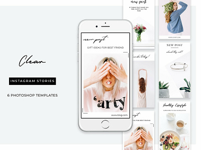 Clear - Instagram Stories templates blogger branding clean clean template clear clear instagram clear instagram stories fashion feminine instagram instagram stories instagram stories templates instagram story instagram template photoshop templates social media social media templates stories template templates