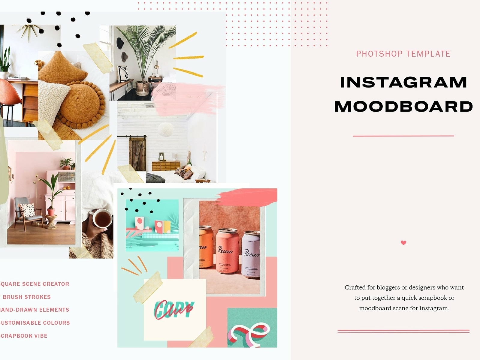 mood board template instagram