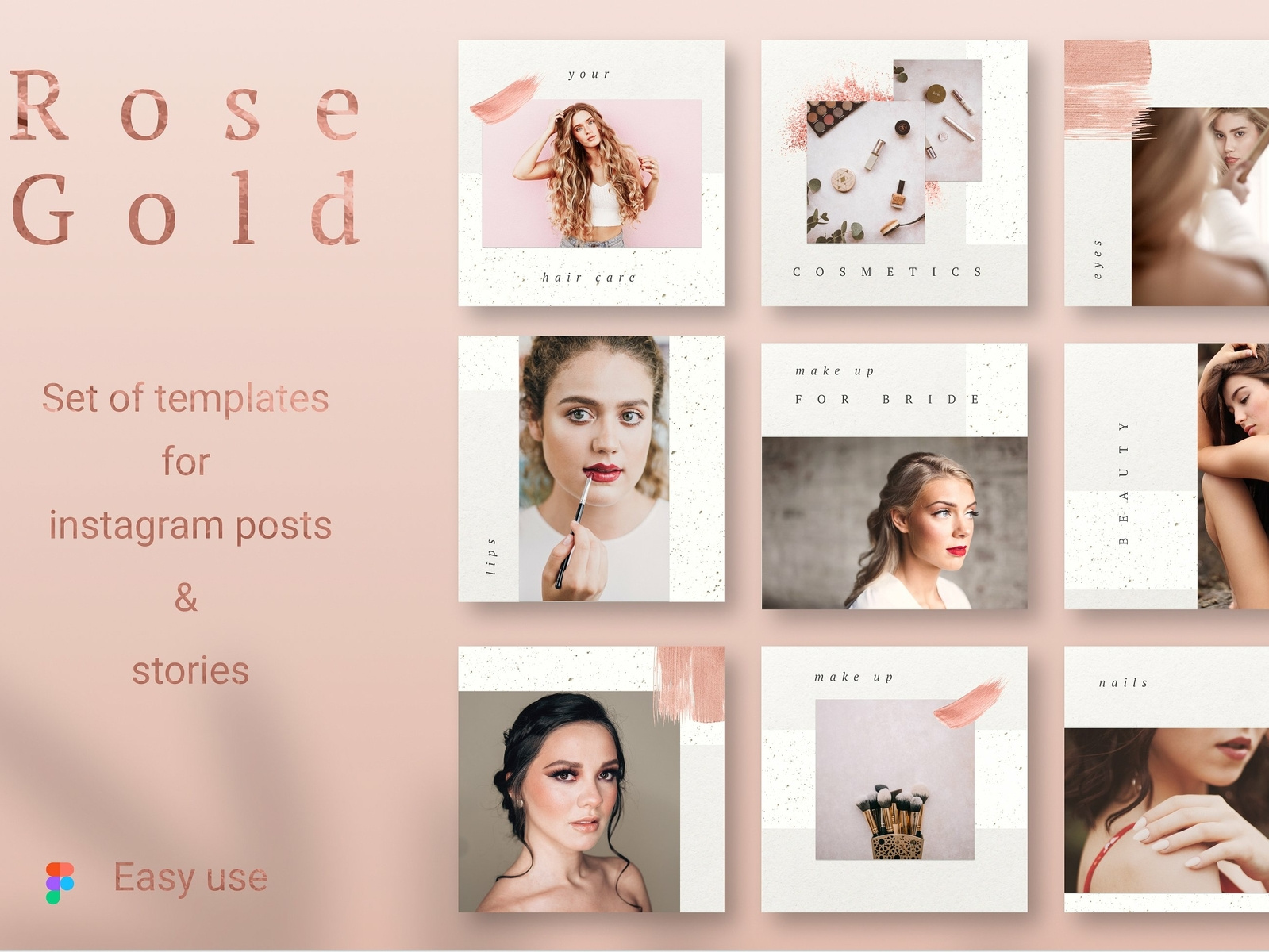 ROSE GOLD Instagram Template by Social Media Templates on Dribbble