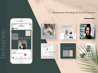 Roses - Instagram Templates blogger clean digital facebook fashion instagram instagram posts instagram template instagram templates media modern promotion rose roses simple social media stories template templates twitter