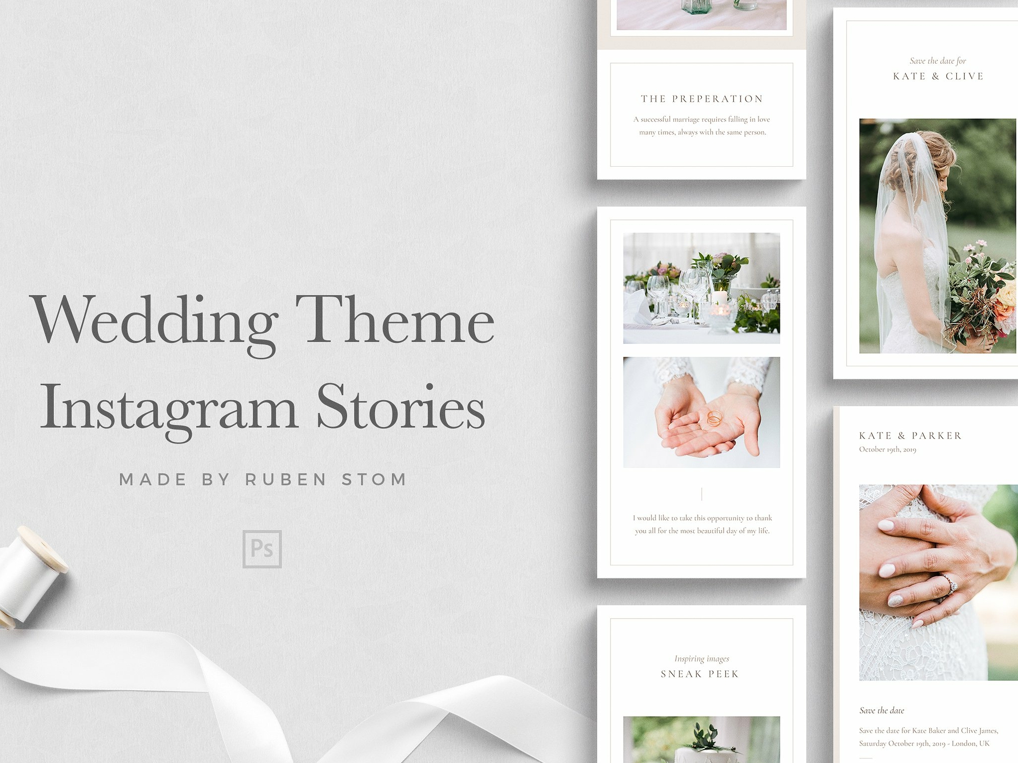 Wedding Theme Instagram Stories By Social Media Templates On Dribbble