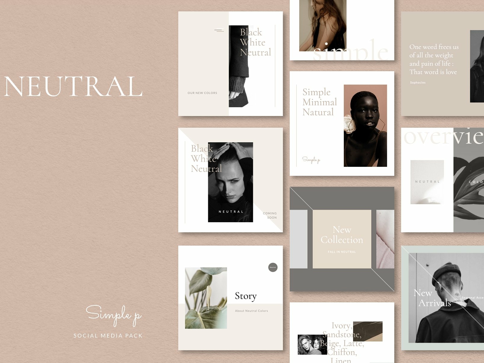 Neutral Social Media Pack by Social Media Templates on Dribbble