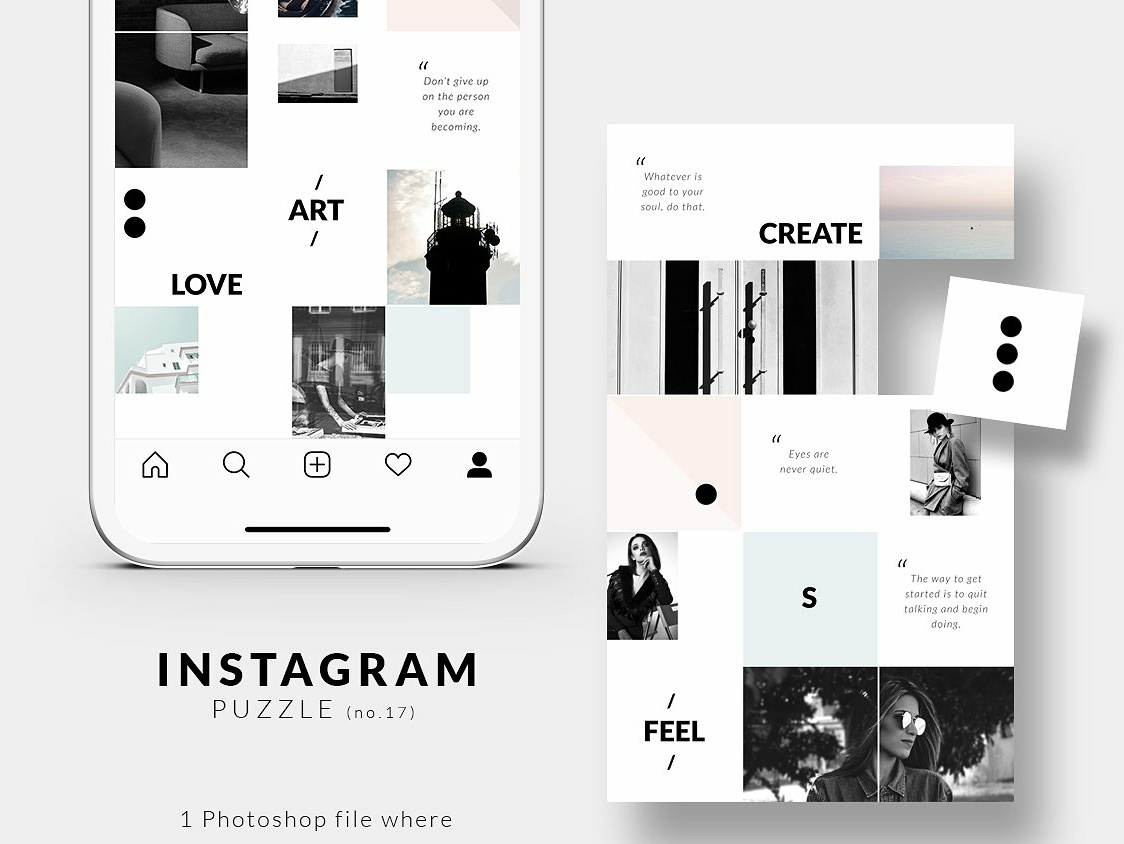 canva instagram grid template