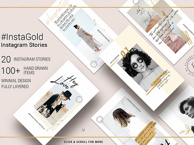 #InstaGold Minimal Instagram Stories blogger branding elegant gold gold template golden hand drawn insta gold instagram instagram posts instagram stories instagram story minimal minimal design minimal instagram stories social media social media templates stories template templates