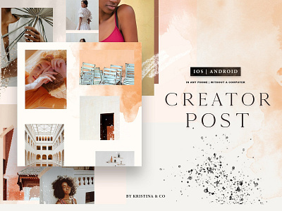 Creator Post for Instagram blogger branding clean creator elegant fashion feminine instagram instagram creator post instagram post instagram posts instagram stories instagram template post social media social media pack social media templates stories template templates