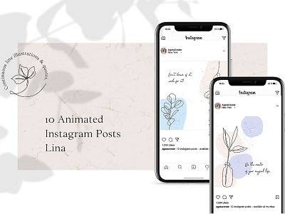 ANIMATED Instagram Posts – Lina animated animated instagram animated instagram posts animated instagram stories blogger branding clean elegant fashion feminine instagram instagram posts instagram stories lina social media social media pack social media templates stories template templates