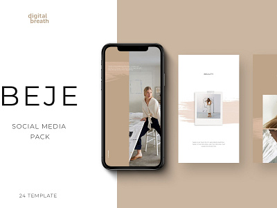 BEJE social media pack beauty beje blogger branding elegant instagram instagram posts instagram stories minimal minimalism post posts social media social media pack social media templates stories story template template design templates