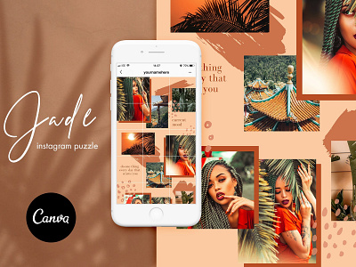 Instagram puzzle template for Canva blogger branding canva canva template clean elegant instagram instagram puzzle instagram puzzle template instagram stories instagram template modern puzzle puzzle template social media social media pack social media templates stories template templates