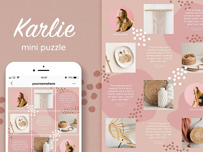 Instagram quotes puzzle template blogger branding clean elegant feminine instagram instagram puzzle instagram puzzle template instagram quotes instagram quotes puzzle instagram stories instagram template modern puzzle puzzle template social media social media pack social media templates template templates