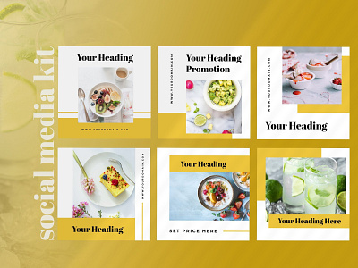 Yellow Instagram Post Template blogger branding clean elegant fashion feminine instagram instagram posts instagram stories instagram template modern social media social media pack social media templates stories template templates yellow yellow instagram yellow instagram template