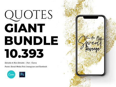 10.393 - QUOTES GIANT BUNDLE .silver copper gold inspiration letter motivation motivational quote quotes quotes design quotes giant bundle quotes template quotes templates social media social media quotes social media template template templates type