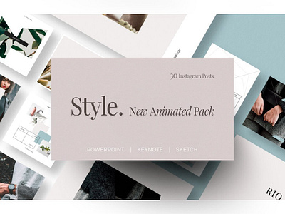 STYLE Animated Instagram Pack animated animated instagram animated instagram pack animated instagram posts animated instagram stories animated pack animation blogger branding instagram keynote new powerpoint sketch social media social media templates style style guide template templates