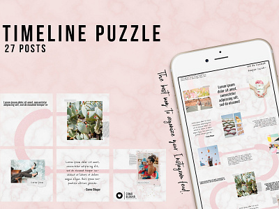 Timeline Instagram Grid blogger branding clean elegant instagram instagram grid instagram grid template instagram stories instagram template instgram grid posts post poster social media social media pack social media templates template templates timeline timeline cover timeline post