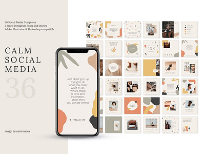 Calm Social Media Bundle blogger branding calm calm social media calm template elegant instagram instagram posts instagram stories instagram template minimal modern social media social media bundle social media pack social media template social media templates stories template templates