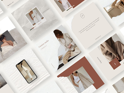 CANVA & PS / Waimea social media blog blogger branding clean elegant fashion instagram instagram posts instagram stories instagram story instagram template minimal modern photoshop social media social media pack social media templates stories template templates