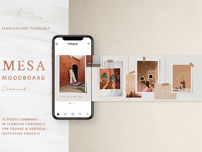 Mesa - Carousel Post Templates blog blogger branding carouse template carousel carousel post carousel post template clean fashion instagram instagram posts instagram story instagram template minimal modern moodboard moodboard template photoshop social media pack stories