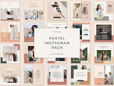 Pastel Instagram Pack branding clean design elegant instagram instagram stories instagram template pastel pastel color pastel design pastel instagram pastel instagram pack pastel instagram template pastel template social media social media pack social media templates stories template templates