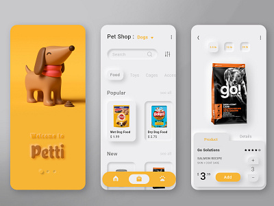 Neumorphic UI Design for Petti