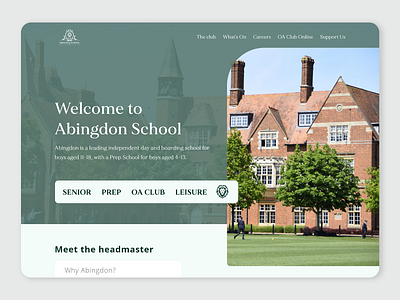 Abingdon School app app design design dribbble graphic green profesional school shadow ui ux web website