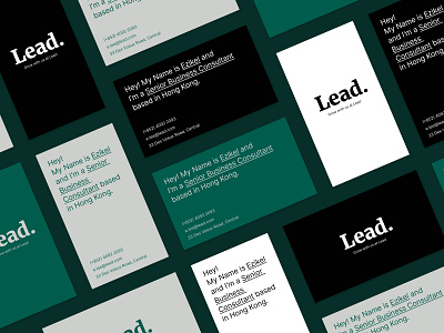 Lead. – Business Card Design branding business card business card design card design identity minimal namecard