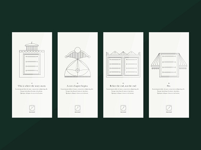 Story Cards card illustration indesign layout line art minimal story