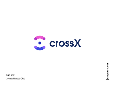 CrossX health club. crossfit crossx fitness graphic graphic design gym imohamedfarag monogram
