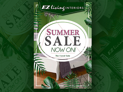 Summer Sale furniture marketing poster sale summer