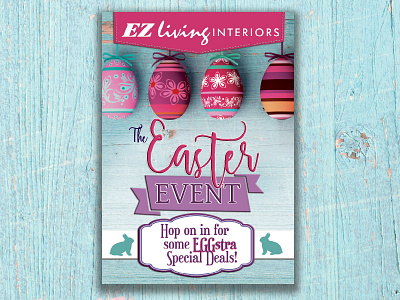 Easter Sale advertising bunny easter egg friendly fun marketing poster sale