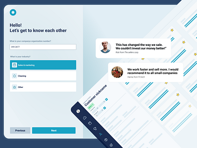 Onboarding screen