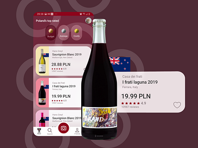 Wine list app | speed redesign 1 hour app design filters list mobile redesign speed ui wine