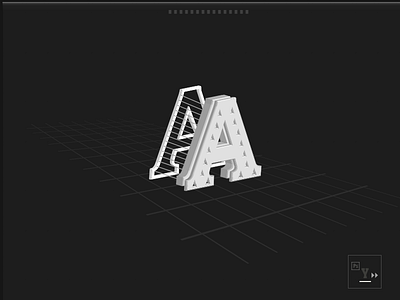 A - Typographic illustration 3d a geometry illustration illustrator layer letter photoshop typography