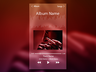 Music App app interface ios mobile music photoshop ui ux