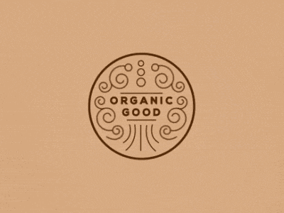 Responsive logo - Organic good badge beauty branding food identity line logo organic responsive symbol vintage
