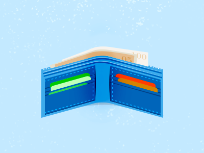 Wallet - Illustration bank card credit debit e commerce flat illustration marketing mobile money texture wallet