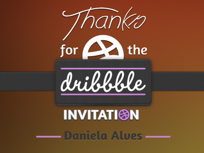 Thanks Daniela Alves debut dribbble psd thanks