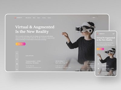IMRSV - Virtual & Augmented Reality Studio 3d ar augmented reality branding homepage landing page mixed reality mr product studio uidesign virtual reality vr web design website