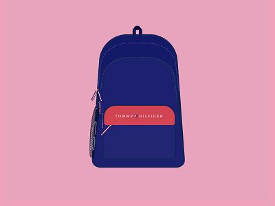 Day 03 Backpack backpack bag bags design flat hilfiger icon illustration modern tommy ui ux vector