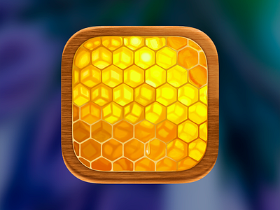 iOS Icon app art design honey icon illustration ios 7 soft sweet wood