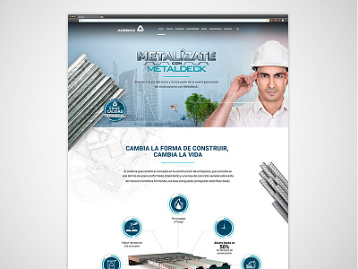 Landing Page Metaldeck Acesco branding design interaction design landing page logo ui ux