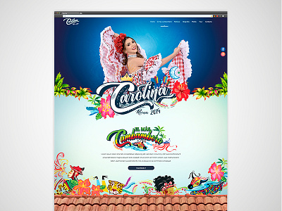 Website Carolina Segebre - Reina del Carnaval Barranquilla 2019 barranquilla branding carnaval design interaction design landing page queen typography ui ux vector web