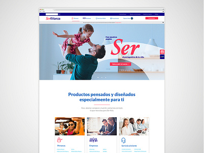 Website Banco Serfinanza bank banking branding design interaction design ui ux web wesite