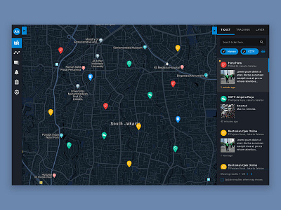 Qlue Dashboard - Data Integrated Platform #1 dark dashboard design interface design map ui ui